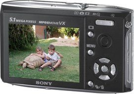 Sony Cybershot DSCT5 5.1MP Digital Camera with 3x Optical Zoom (Silver) N5