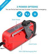 [2016 Upgraded Version] ELECLOVER Portable Dynamo Emergency Solar Crank AM/FM/NOAA(WB) Weather Radio with LED... N17