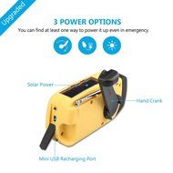 [2016 Upgraded Version] ELECLOVER Portable Dynamo Emergency Solar Crank AM/FM/NOAA(WB) Weather Radio with LED... N19