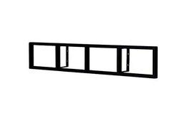 Modern Wall Mount Cd DVD Media Rack Storage Metal Shelf Organizer , Black N3