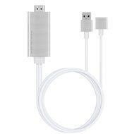 Docooler&reg; Super Speed USB Female to HDMI Adapter Cable Airplay Supported Lightning Speed for iPhone 6S 6Plus 6...