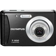 Olympus T-100 12MP Digital Camera with 3x Optical Zoom and 2.4 inch LCD (Black) (Old Model)