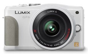Panasonic Lumix digital SLR camera kit lens Lumix GF6 electric standard zoom lens attached white DMC-GF6X-W N4
