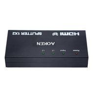 Aoken 1x8 8 Ports HDMI Powered Splitter for Full HD 1080P &amp; 3D Support (One Input To Eight Outputs) N3