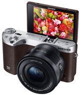 Samsung NX500 28 MP Wireless Smart Mirrorless Digital Camera with 16-50mm Power Zoom Lens (Brown) N17