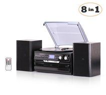 Bluetooth Record Player with Detachable Speakers &ndash; Relive Your Sweet Memories &ndash; 8 in 1 Player (Record Player,...