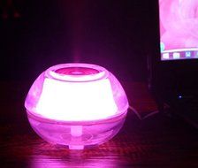 Crystal Mini USB Humidifier LED Light Ultrasonic Diffuser Aromatherapy Air Purifier (Pink) N12