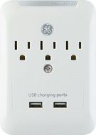 GE 11157 Surge Tap, 3 Outlets, 540J, USB 2.1A, White N2
