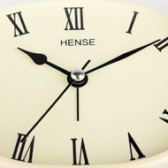 HENSE Retro Vintage Mute Silent Quartz Movement Twin Bell Tabel Alarm Clock Roman Numerals Analog Dial Bedroom... N6
