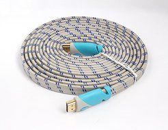 Aurum Flat Series - Flat HDMI Cable with Ethernet (12 FT) - Supports 3D &amp; Audio Return Channel [Latest Version...