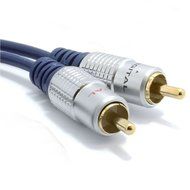 kenable Pure OFC HQ 2 x RCA Phono Plugs to Plugs Stereo Audio Cable Gold 1m (~3 feet)