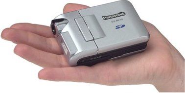 Panasonic SVAV10 MPEG4 e-Wear Digital Camcorder w/ Still Mode/MP3/Voice Recording &amp; 64MB SC Card (Silver) (Discontinued... N6
