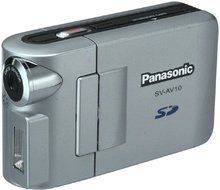 Panasonic SVAV10 MPEG4 e-Wear Digital Camcorder w/ Still Mode/MP3/Voice Recording &amp; 64MB SC Card (Silver) (Discontinued... N8