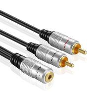 TNP Premium 3.5mm to RCA Male Audio Cable (15FT) Bi-Directional Female to Male Converter AUX Auxiliary Headphone... N4