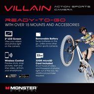 Monster Vision 360 Camera 1080p 60 fps Action Camera, 16GB MicroSD included, Ultra Wide Angle, WiFi Enabled [CAMVI... N2