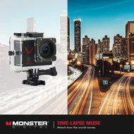 Monster Vision 360 Camera 1080p 60 fps Action Camera, 16GB MicroSD included, Ultra Wide Angle, WiFi Enabled [CAMVI... N6