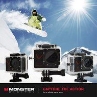 Monster Vision 360 Camera 1080p 60 fps Action Camera, 16GB MicroSD included, Ultra Wide Angle, WiFi Enabled [CAMVI... N9