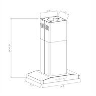 FIREBIRD New 30" European Style Island Mount Stainless Steel Range Hood Vent w / Touch Control FB-I086-30 N9
