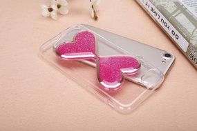 iPhone 7 Plus Case,Case for iPhone 7 Plus,ikasus Flowing Liquid Floating Hourglasses Love Heart Bling Glitter... N10