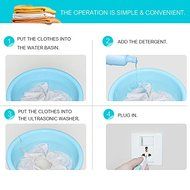 Mini ultrasonic ultrasonic washing machine Laundry Laundry egg washing machine business trip washing machine N4