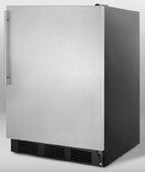 Summit AL752BSSHV 24&quot; 5.5 cu. ft. Compact ADA Compliant All-Refrigerator with Automatic Defrost Adjustable Shelves...
