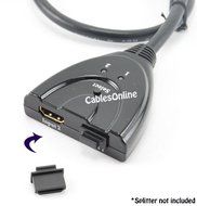 CablesOnline 10-Pack HDMI Male Dust Cover Port Protectors, Black (CV-H01-10)
