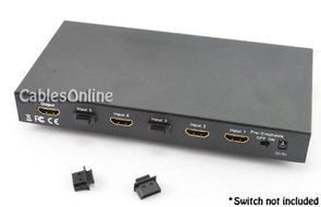 CablesOnline 10-Pack HDMI Male Dust Cover Port Protectors, Black (CV-H01-10) N2