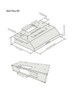 Ancona Slim Plus 30 Under-Cabinet Style Range Hood, 30-Inch, Stainless Steel N15