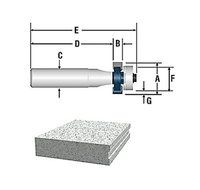 Bosch 85654M 1/8-Inch Depth 1/2-Inch Cut Face Inlay Router Bit 1/2-Inch Shank by BOSCH