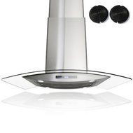 AKDY 30'' 400 CFM Convertible Island Range Hood N2