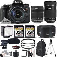 Canon EOS Rebel T6s DSLR Camera + 18-135 IS STM Lens + Canon EF-S 55-250mm IS STM Lens + Canon EF 50mm f 1.8 II...