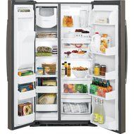 GE GSE25HMHES 36" Energy Star Rated and ADA Compliant Side by Side Refrigerator with 25.4 cu. ft. Capacity Adjustable...