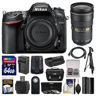 Nikon D7200 Wi-Fi Digital SLR Camera Body with 24-70mm f/2.8G AF-S Lens + 64GB Card + Case + Battery/Charger +... N3