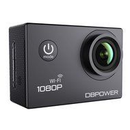 DBPOWER Waterproof Action Camera 12MP 1080P HD with 2 Batteries and Free Accessories Kit(Wifi Black) N4