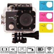 Action Camera 4K HD 1080P Waterproof Sport DV with 3 Color Panel (Silver) N2