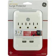GE 11157 Surge Tap, 3 Outlets, 540J, USB 2.1A, White N3