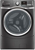 GE Diamond Gray Front Load Laundry Pair with GFWS1705HDG 27" Washer, GFDS175EHDG 27" Electric Dryer and GEFLSTACK... N2