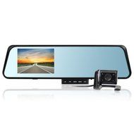 HD 4.3 1080p Dual Lens Video Recorder Dash Cam Rearview Mirror Car Camera DVR from DDLBiz