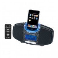 Jensen JIMS-120 Docking Station/Alarm Clock with Built-in Speakers for iPod and MP3 Players (Black)