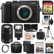 Panasonic Lumix DMC-GX8 4K Wi-Fi Digital Camera Body (Black) with 35-100mm f/2.8 OIS Lens + 64GB Card + Battery... N4
