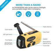 [2016 Upgraded Version] ELECLOVER Portable Dynamo Emergency Solar Crank AM/FM/NOAA(WB) Weather Radio with LED... N24