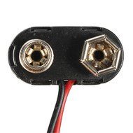 Hosyl Black Hard Plastic Housing T Type Wire 9V Battery Clip Connector 10 Pieces Pack N6