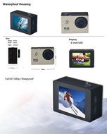 GRANDEY 1080P Mega Pixels H.264 2 Inch 170&deg; Wide Angle Lens Outdoor Waterproof Sports Home Security HD DV/CAR... N2