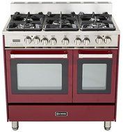 Verona VEFSGE365NDBU 36&quot; Double Oven Dual Fuel Range with 5 Sealed Gas Burners 2.4 cu. ft. Oven Capacity Quiet...