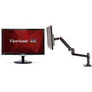 ViewSonic VX2452MH 24-Inch LED-Lit LCD Monitor (2-Pack) and AmazonBasics Dual Side-by-Side... N3