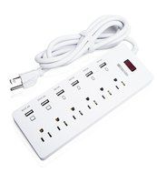 HITRENDS Power Strip Surge Protector 6 Outlets with 6 USB Charging Ports Multiplug 1625W/13A for iPhone 7 6 6s...