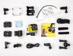 Ourlife 4K WIFI Sports Action Camera Ultra HD 170&deg; HD Wide-angle Fish-eye Lens 2 inch LCD Screen[Black] N6