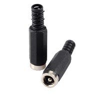 FolioGadgets 5.5mm x 2.5mm Female DC Power Socket Jack Solder Connector Adapter - 10 Pack N2