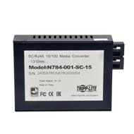 TRIPP LITE N784-001-SC-15 10/100 UTP to Singlemode Fiber Media Converter 15kM RJ45/SC N2