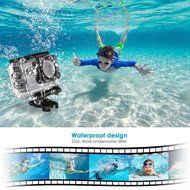 4K WIFI Sports Action Camera 16MP Full HD 1080P 2 Inch LCD Screen 170&deg; Wide Angle Lens Waterproof (memory card... N8